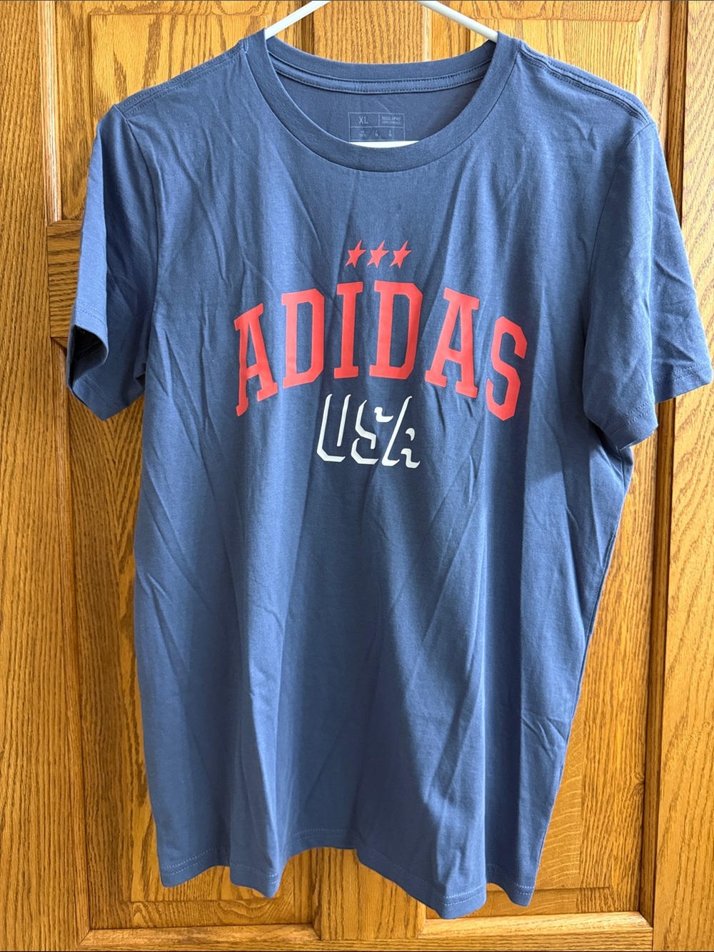 adidas Blue Tee with USA Graphic